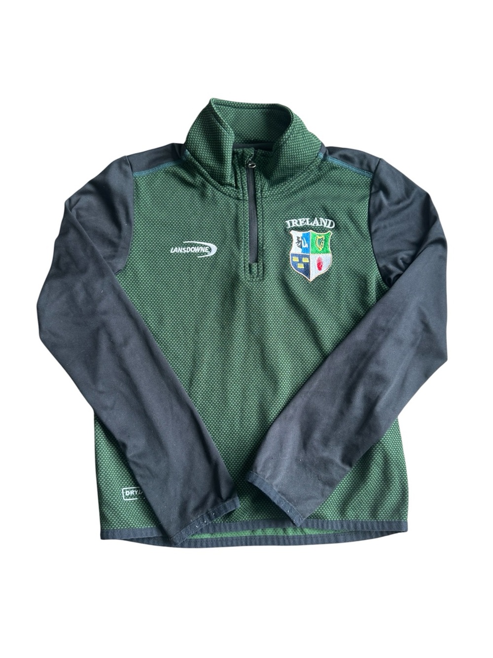 Ireland Rugby Lansdowne Kids Quarter Zip Pullover Green Youth approx 5/6